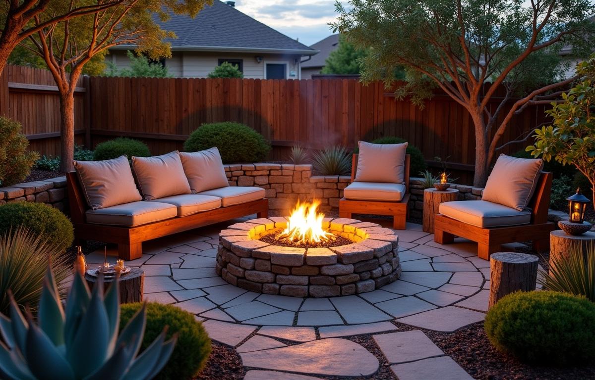 Backyard Fire Pit Ideas Landscaping On A Budget