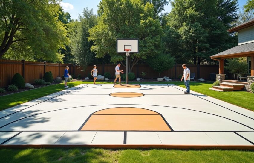 how to build a backyard basketball court