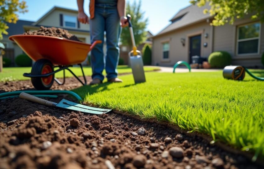 how to lay turf in backyard